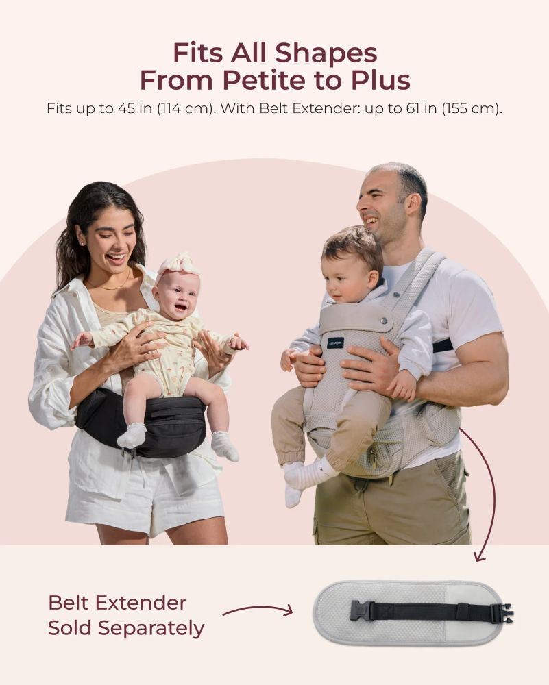 Marsupiu 2in1 Momcozy Move2Fit Mesh Respirabil cu Sezut Detasabil Grey 5 Luni+