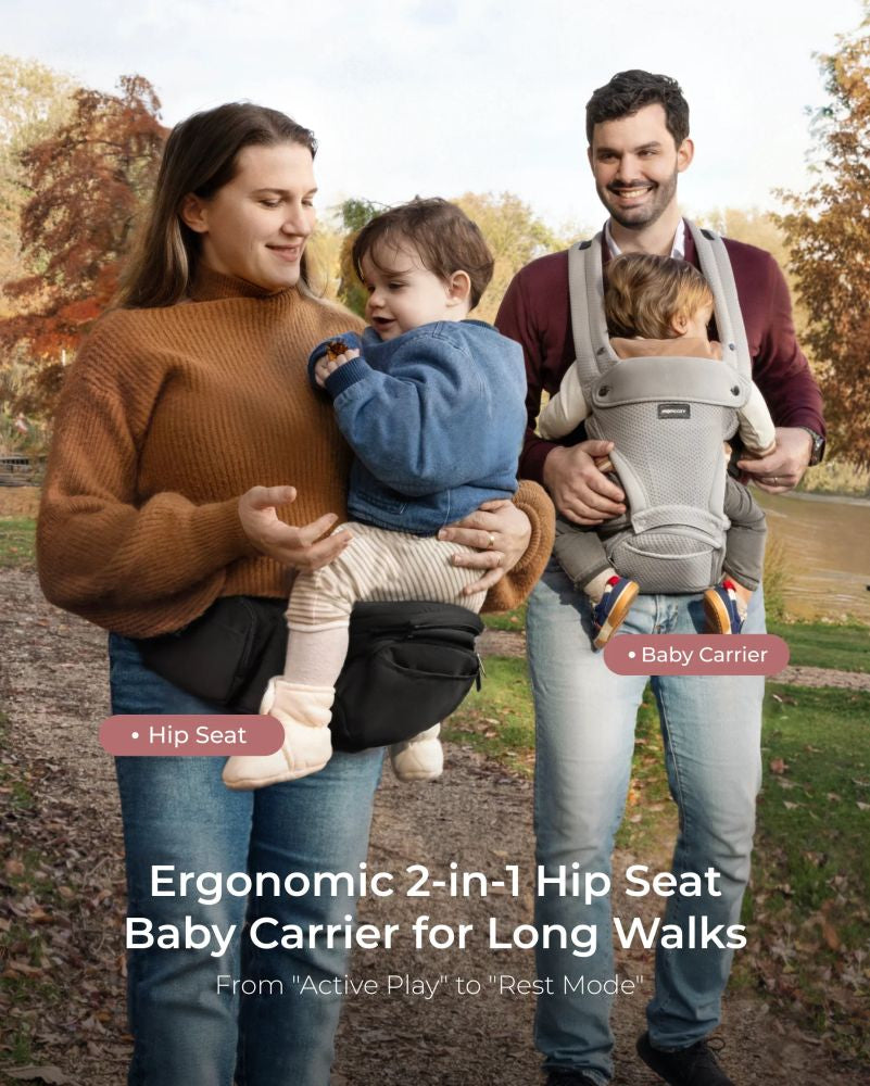 Marsupiu 2in1 Momcozy Move2Fit Mesh Respirabil cu Sezut Detasabil Grey 5 Luni+