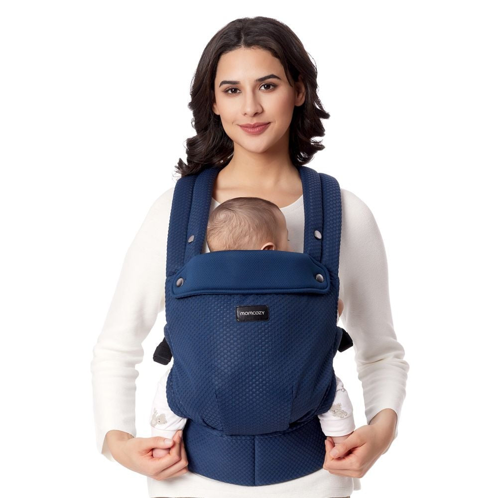 Marsupiu Ergonomic Momcozy PureHug Air Mesh Blue 3-24 Luni
