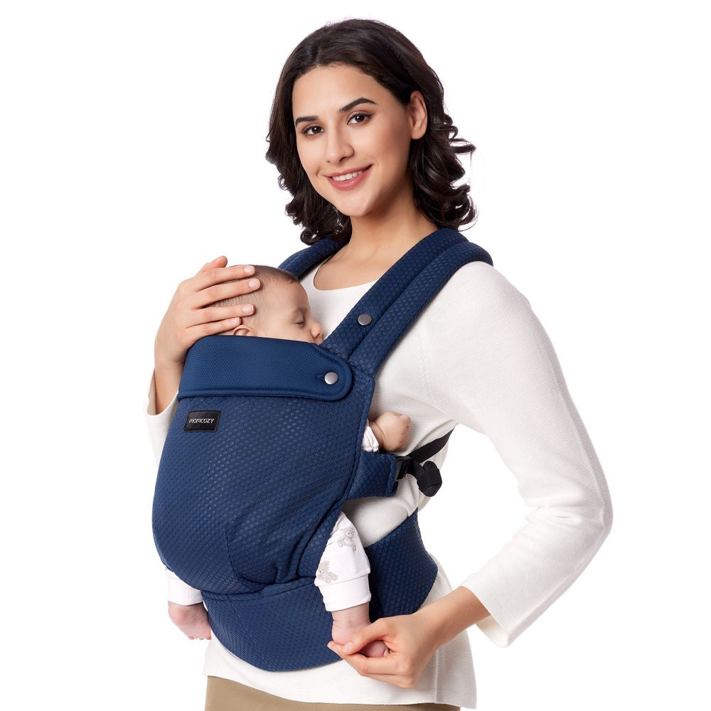 Marsupiu Ergonomic Momcozy PureHug Air Mesh Blue 3-24 Luni