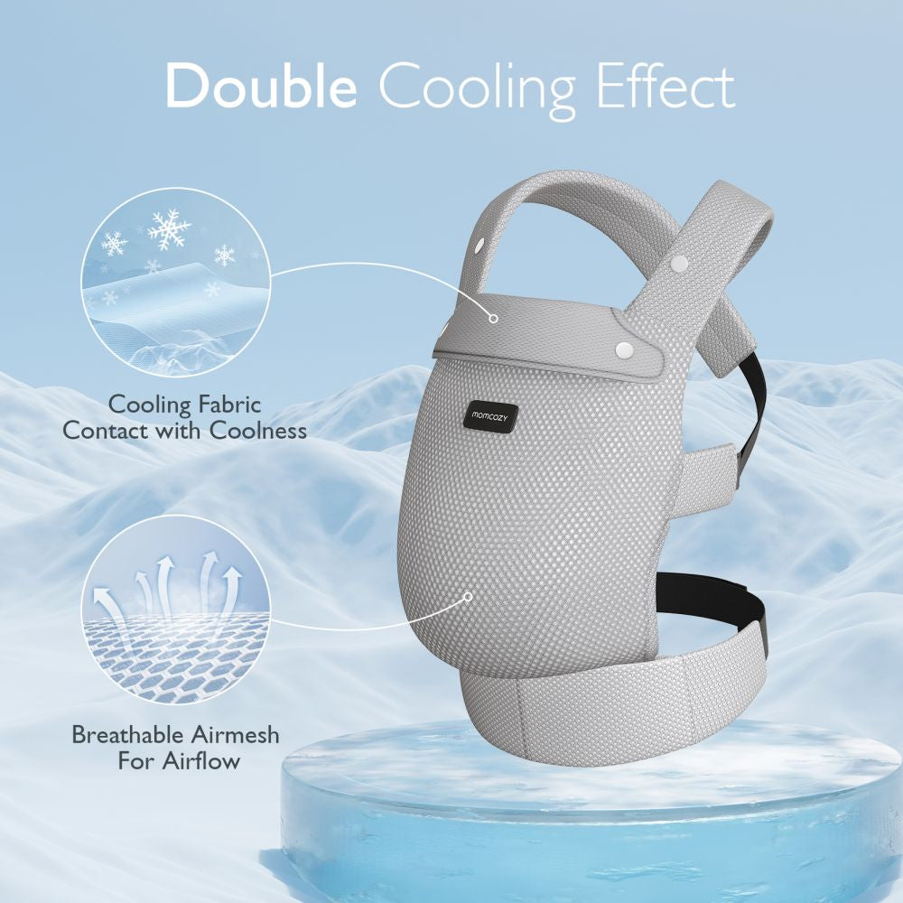 Marsupiu Ergonomic Momcozy PureHug Air Mesh Grey 3-24 Luni