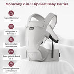 Marsupiu hip seat Momcozy 2 în 1, Negru, imagine 2