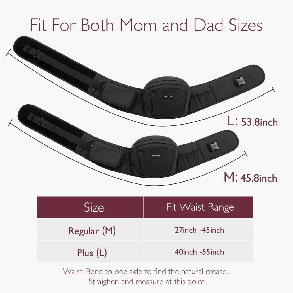 Marsupiu Hip Seat Momcozy Wander360 Suport Sold Black Marime M