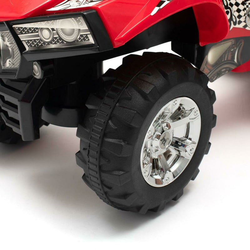 ATV fără pedale Baby Mix, Roșu – detaliu roată față
