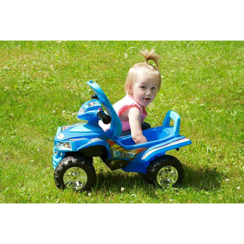 ATV fără pedale Baby Mix, Albastru – copil pe varianta albastră