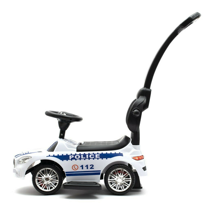 Mașinuță de împins Baby Mix Police – vedere laterală cu mâner
