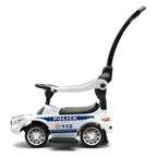 Mașinuță de împins Baby Mix Police – vedere laterală cu mâner