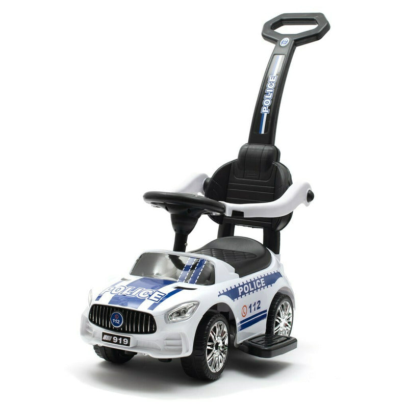 Mașinuță de împins Baby Mix Police – mașinuță cu mâner de împins