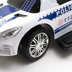 Mașinuță de împins Baby Mix Police – detaliu far și roată