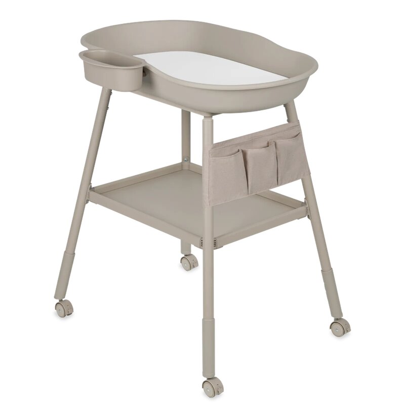 Masuta de Infasat Lionelo Rosie cu Saltea, Roti, Organizer si Reglaj Inaltime 3 Trepte