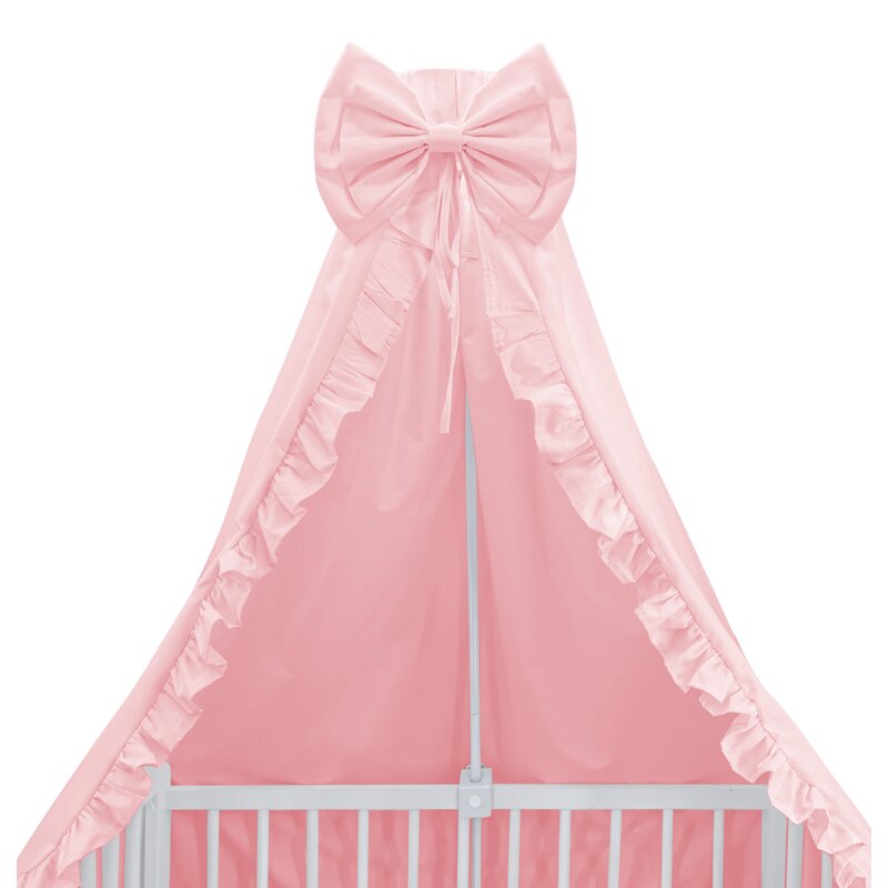 Baldachin pentru pătuț MimiNu Royal Powder Pink, 210x145 cm