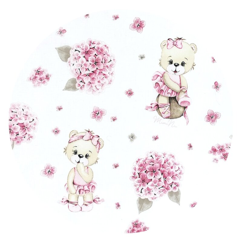 Cearșaf cu elastic MimiNu Pink Ballerina, 160x80 cm