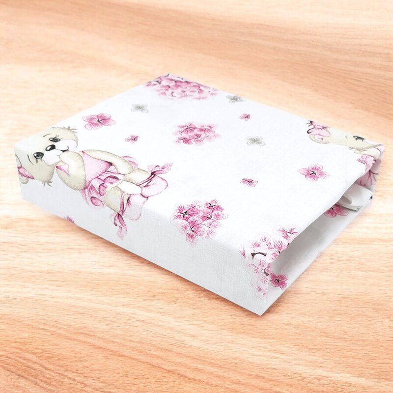 Cearșaf cu elastic MimiNu Pink Ballerina, 160x80 cm