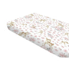 Cearșaf cu elastic MimiNu Sweet Deer Pink, 160x80 cm