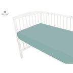 Cearșaf cu elastic MimiNu Royal Nepal Green, 120x60 cm
