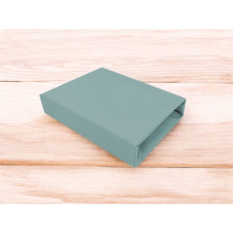 Cearșaf cu elastic MimiNu Royal Nepal Green, 120x60 cm
