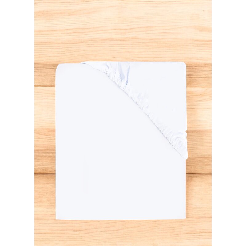 Cearceaf cu elastic, MimiNu, Pentru patut co-sleeper, Theo, Dimensiune 85 x 46 cm, Din bumbac jersey, Material certificat Oeko Tex Standard 100, White