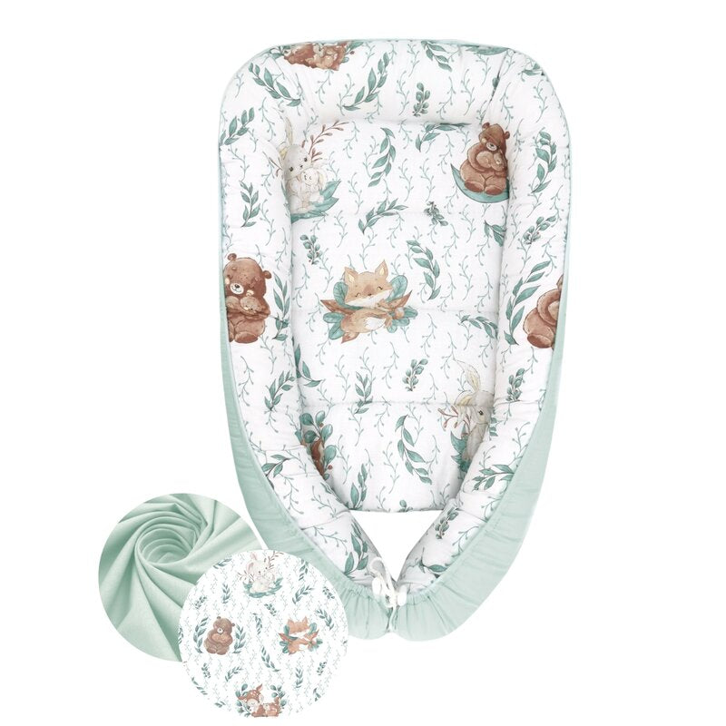Detaliu Baby Nest MimiNu Lulu Natural, 75x55 cm
