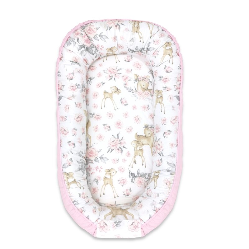 Baby Nest MimiNu Velvet Sweet Deer Pink, 105x66 cm