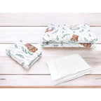 Lenjerie patut MimiNu 3 piese cu cearsaf 120x60 cm