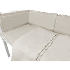 Lenjerie MimiNu Royal Beige, 4 piese, cu 2 apărători
