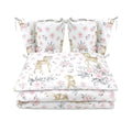 Lenjerie MimiNu Sweet Deer Pink, 4 piese, cu 2 apărători