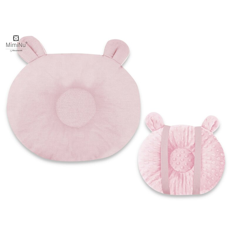 Pernă ursuleț MimiNu Royal Powder Pink, 30x23 cm