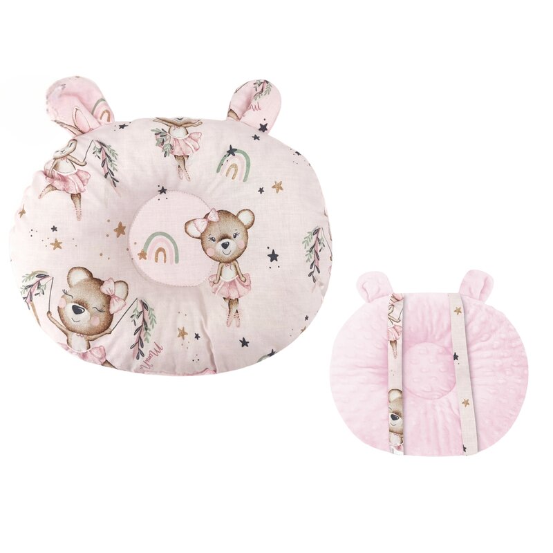 Pernă ursuleț MimiNu Little Ballerina Pink, 30x23 cm