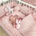 Prosop cu glugă MimiNu Royal Powder Pink, 100x100 cm cu volănaș