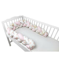 Apărătoare împletită MimiNu Sweet Deer Pink, 220cm