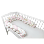Apărătoare împletită MimiNu Sweet Deer Pink, 220cm