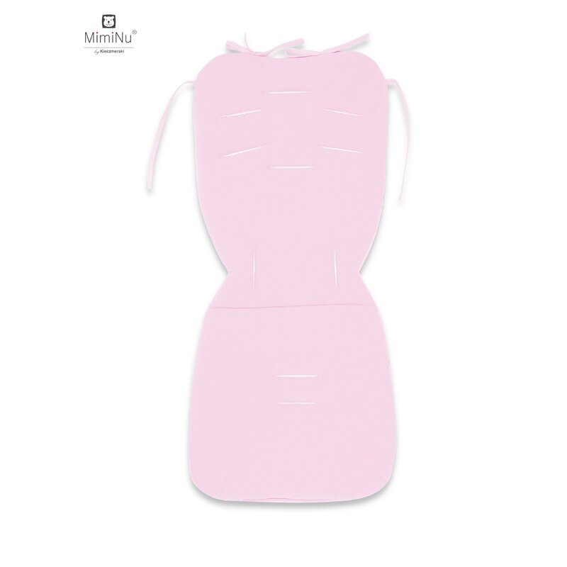 Salteluta pentru carucior, MimiNu, Reversibila, Cu doua fete, Din catifea si bumbac, Materiale certificate Oeko Tex Standard 100, 78 x 34 cm, Sweet Deer Pink/Pink