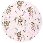 Salteluță pentru cărucior MimiNu Little Ballerina Pink, 78x34 cm