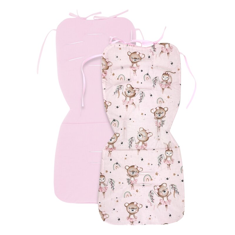 Salteluță pentru cărucior MimiNu Little Ballerina Pink, 78x34 cm