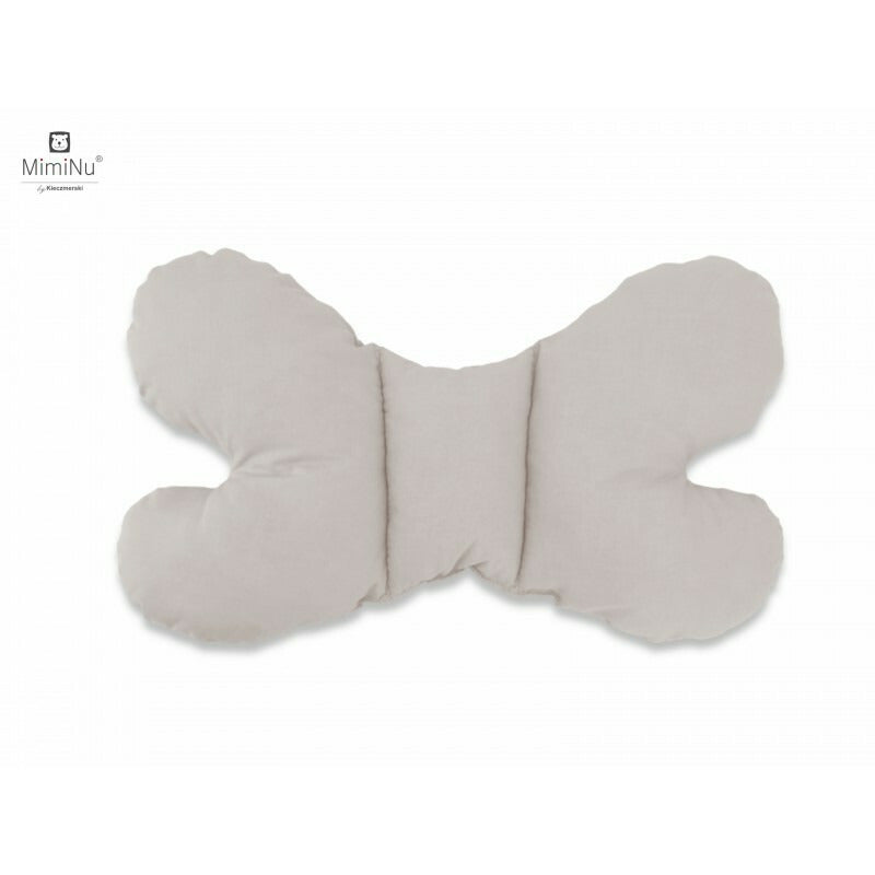 Set 4 in 1 Cosulet bebelus, MimiNu, Baby Cocoon 75x55 cm, Cu volanase, Husa bumbac, Din bumbac certificat Oeko Tex Standard 100, Cu paturica cu volanase 50x70 cm, Cu salteluta, Cu perna fluture, Colectia Royal, Beige