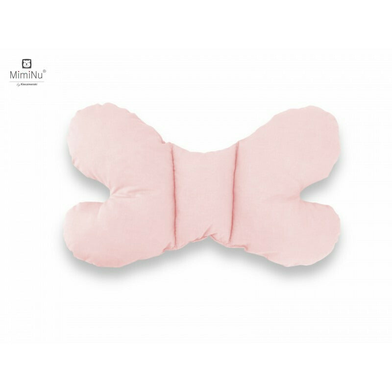 Set 4 in 1 Cosulet bebelus, MimiNu, Baby Cocoon 75x55 cm, Cu volanase, Husa bumbac, Din bumbac certificat Oeko Tex Standard 100, Cu paturica cu volanase 50x70 cm, Cu salteluta, Cu perna fluture, Colectia Royal, Powder Pink