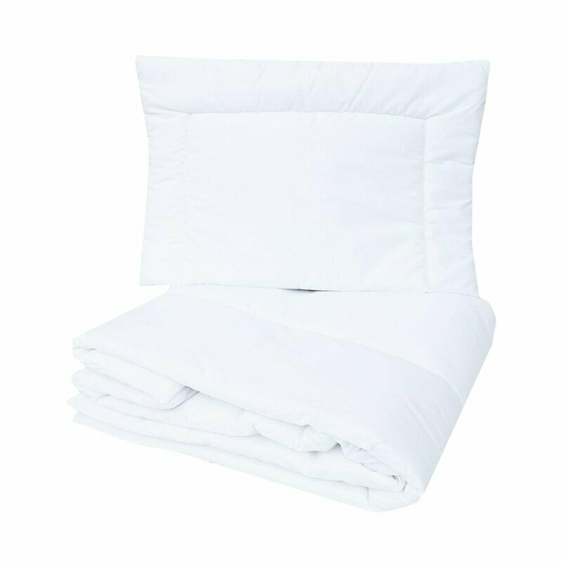 Lenjerie patut cu 5 piese, MimiNu, Pentru patut 120x60 cm, Cu pilota si perna, Din bumbac certificat Oeko Tex Standard 100, Lulu Natural