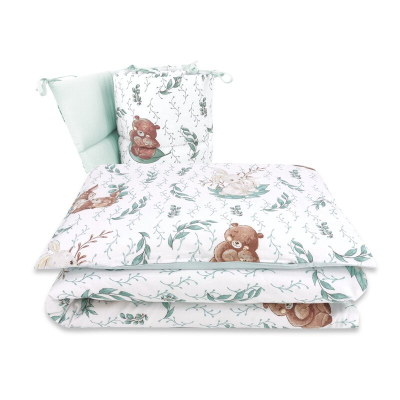 Lenjerie MimiNu Lulu Natural, 6 piese, cu 2 apărători