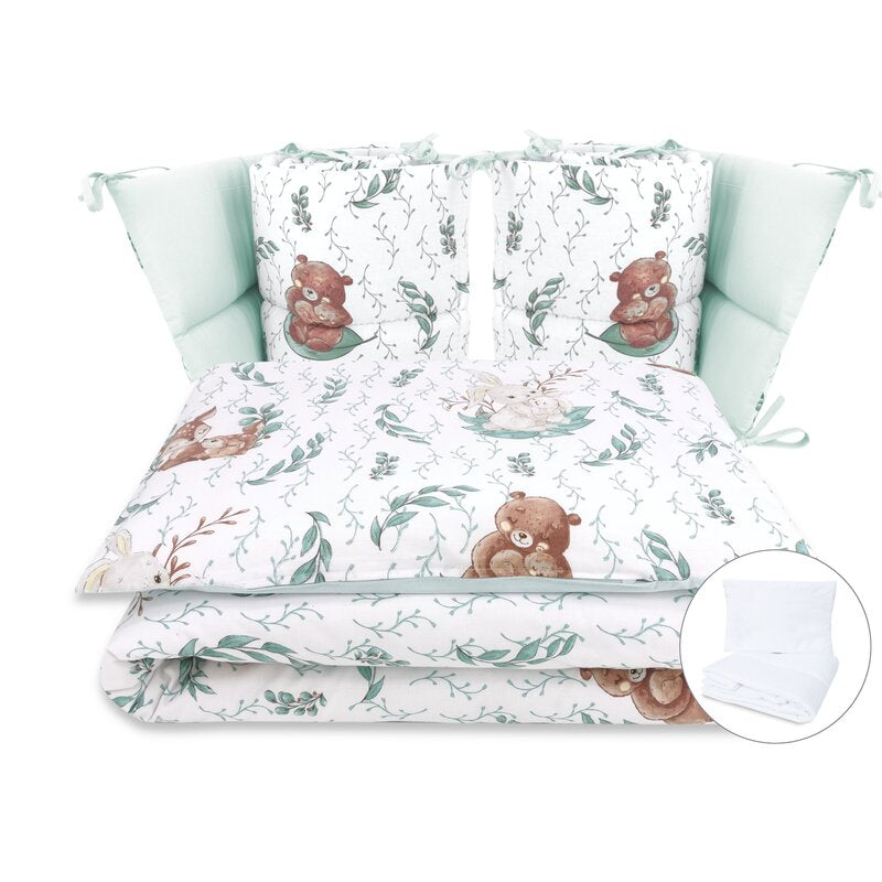 Lenjerie MimiNu Lulu Natural, 6 piese, cu 2 apărători