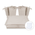 Lenjerie MimiNu Royal Beige, 6 piese, cu 2 apărători