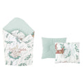 Set infasare MimiNu Lulu Natural, paturica 75x75 cm si perna