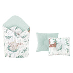 Set infasare MimiNu Lulu Natural, paturica 75x75 cm si perna