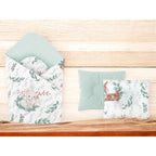 Set infasare MimiNu Lulu Natural, paturica 75x75 cm si perna