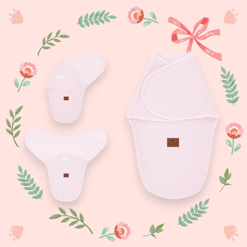 Sistem de înfășare MimiNu Thermofrotte Pink, 0–3 luni