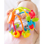 Minge cu activitati Playgro Play and Learn Ball 14 cm cu margele de dentitie si oglinda