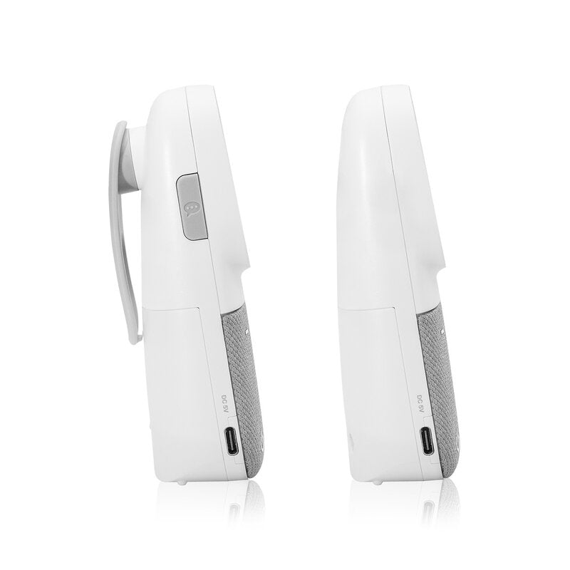 Monitor, Lionelo, Babyline 2.3, Comunicare bidirectionala, Cantece de leagan, sunete ambientale si zgomote din natura, Cu Vibratii si LED-uri, Cu senzor temperatura, Cu raza de actiune 70/400m, Portabil, Alb