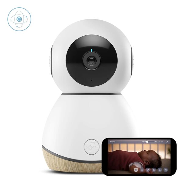 Monitor Bebeluși Maxi-Cosi See, Streaming HD 1080p, Viziune Nocturnă, Audio Bidirecțional, Wi-Fi, Alb