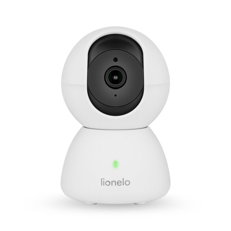 Monitor video pentru bebelusi, Lionelo, Babyline 8.4, Ecran tactil 5 inch, Camera Full HD 1080, WiFi Dual-Band, Vedere nocturna IR, Detectare plans, miscare, sunet, Comunicare bidirectionala, 8 cantece de leagan, Baterie 3000 mAh, USB-C, Alb