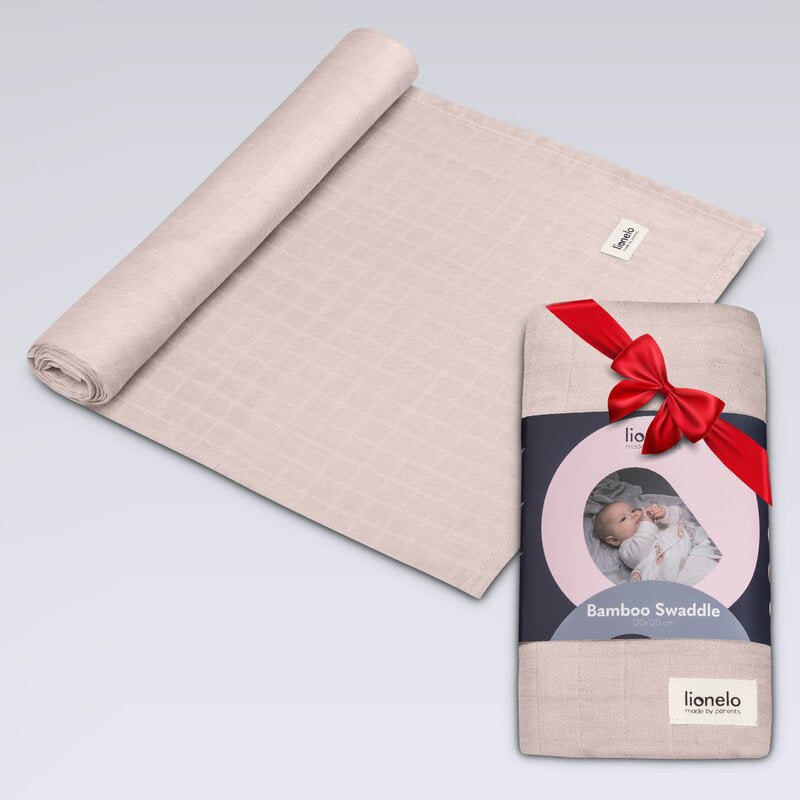 Muselina, Lionelo, Multifunctionala, Din bambus, Ideala pentru infasat, Cu proprietati antibacteriene, antifungice si antialergice, Lavabila la masina de spalat, 120x120 cm, Bej