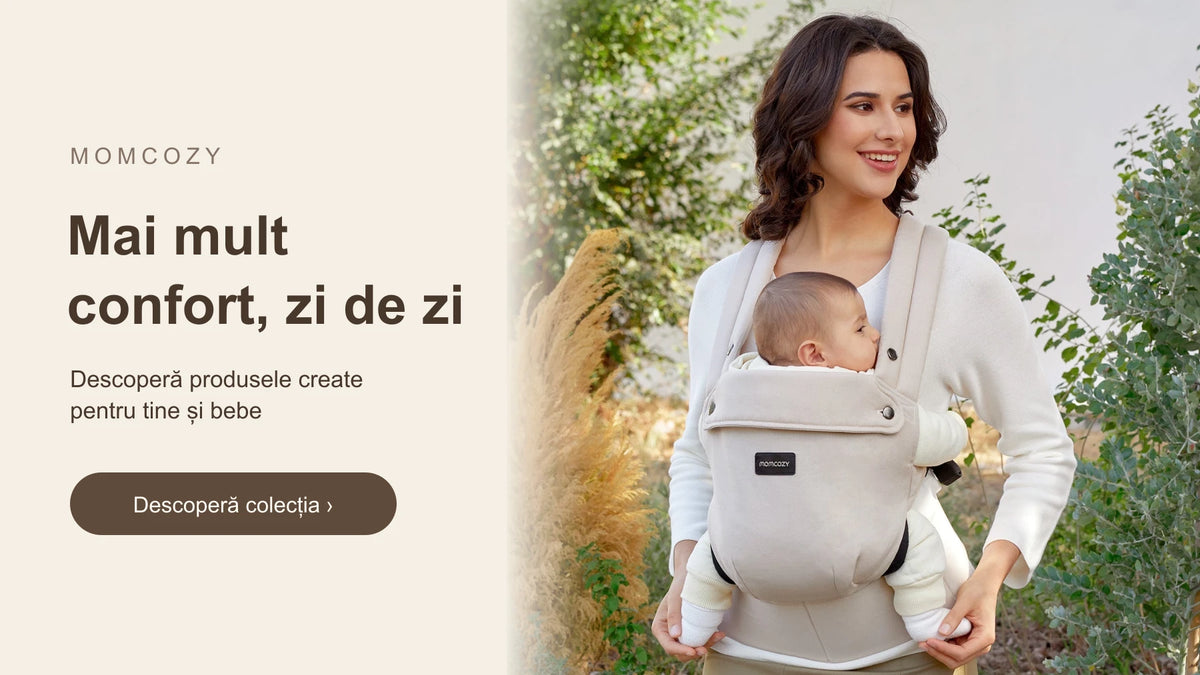 Momcozy: mai mult confort, zi de zi. Descoperă colecția pentru tine și bebe.